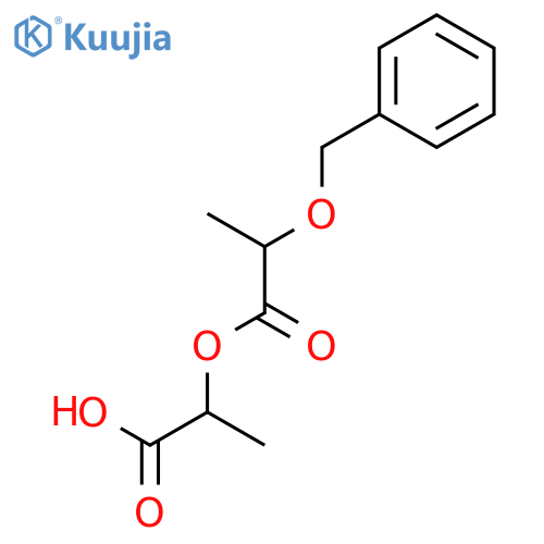 Propanoic acid, 2-(phenylmethoxy)-, 1-carboxyethyl ester structure