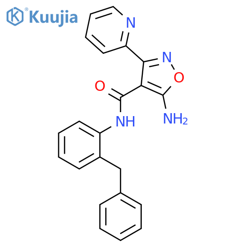 4-Isoxazolecarboxamide,5-amino-N-[2-(phenylmethyl)phenyl]-3-(2-pyridinyl)- structure