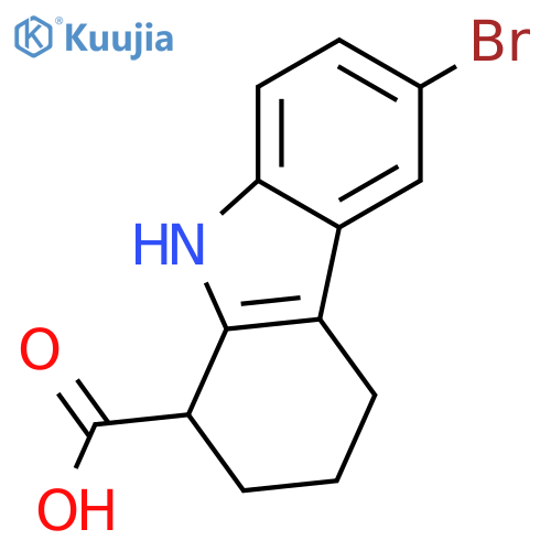 6-Bromo-2,3,4,9-tetrahydro-1H-carbazole-1-carboxylic acid structure
