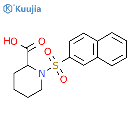 1-(2-Naphthylsulfonyl)piperidine-2-carboxylic acid structure