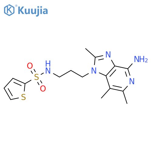 2-Thiophenesulfonamide,N-[3-(4-amino-2,6,7-trimethyl-1H-imidazo[4,5-c]pyridin-1-yl)propyl]- structure