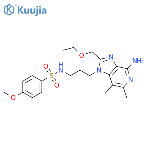 Benzenesulfonamide,N-[3-[4-amino-2-(ethoxymethyl)-6,7-dimethyl-1H-imidazo[4,5-c]pyridin-1-yl]propyl]-4-methoxy- structure