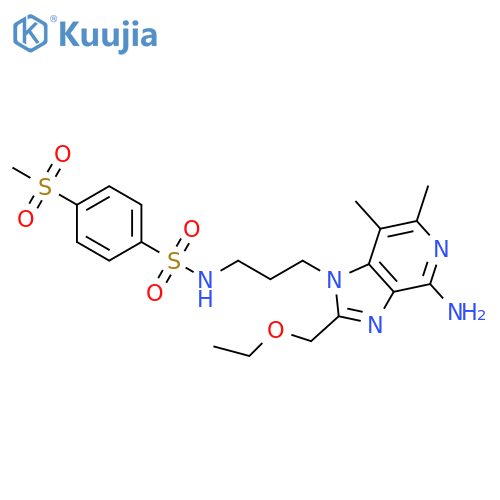 Benzenesulfonamide,N-[3-[4-amino-2-(ethoxymethyl)-6,7-dimethyl-1H-imidazo[4,5-c]pyridin-1-yl]propyl]-4-(methylsulfonyl)- structure