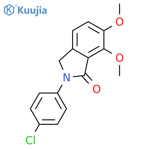2-(4-chlorophenyl)-6,7-dimethoxy-2,3-dihydro-1H-isoindol-1-one structure