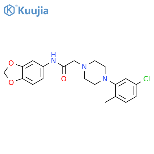 N-(1,3-benzodioxol-5-yl)-2-[4-(5-chloro-2-methylphenyl)piperazin-1-yl]acetamide structure