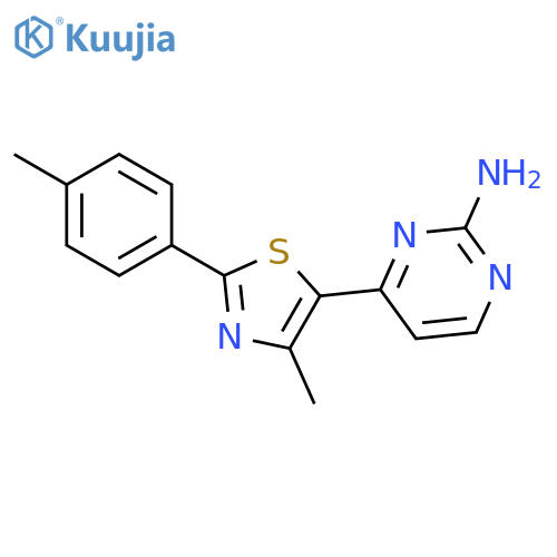 2-Pyrimidinamine, 4-[4-methyl-2-(4-methylphenyl)-5-thiazolyl]- structure