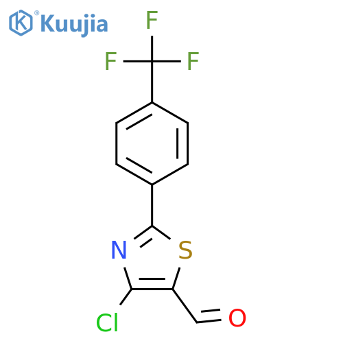 4-Chloro-2-4-(trifluoromethyl)-phenylthiazole-5-carbaldehyde structure