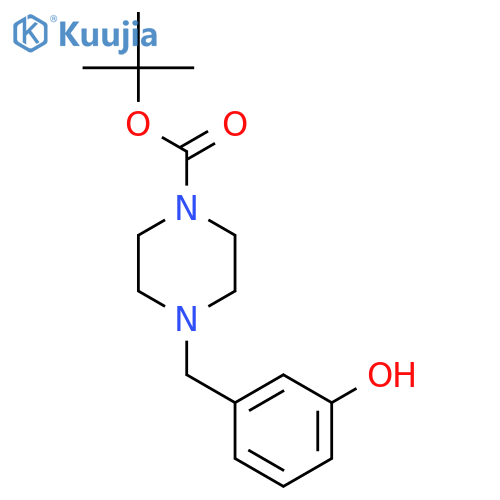 tert-Butyl 4-(3-hydroxybenzyl)piperazine-1-carboxylate structure