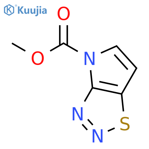 4H-Pyrrolo[2,3-d]-1,2,3-thiadiazole-4-carboxylic  acid,  methyl  ester structure