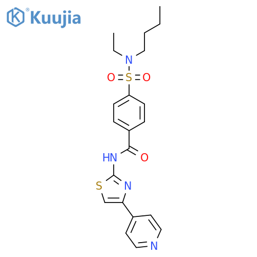 4-[butyl(ethyl)sulfamoyl]-N-[4-(pyridin-4-yl)-1,3-thiazol-2-yl]benzamide structure