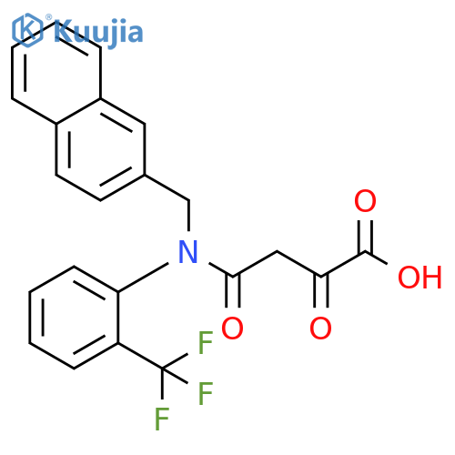Butanoic acid,4-[(2-naphthalenylmethyl)[2-(trifluoromethyl)phenyl]amino]-2,4-dioxo- structure