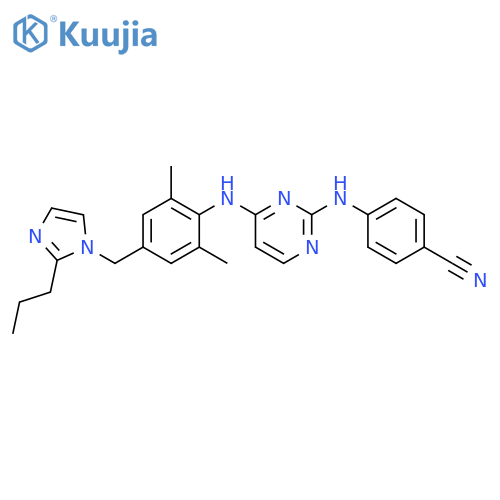 Benzonitrile,4-[[4-[[2,6-dimethyl-4-[(2-propyl-1H-imidazol-1-yl)methyl]phenyl]amino]-2-pyrimidinyl]amino]- structure