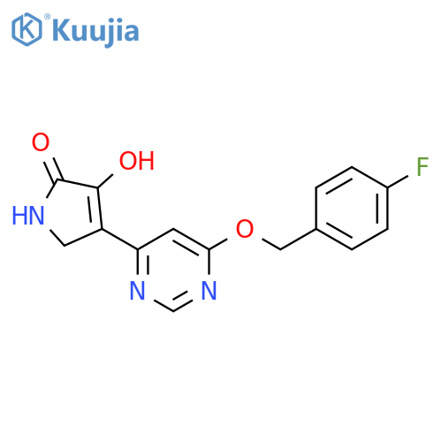 2H-Pyrrol-2-one,4-[6-[(4-fluorophenyl)methoxy]-4-pyrimidinyl]-1,5-dihydro-3-hydroxy- structure