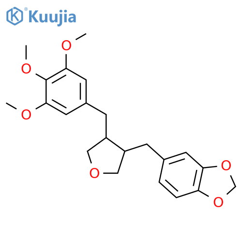 5-[4-(3,4,5-trimethoxy-benzyl)-tetrahydro-furan-3-ylmethyl]-benzo[1,3]dioxole structure