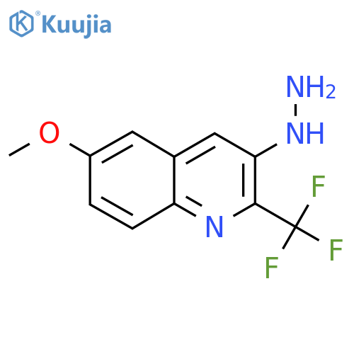 3-Hydrazinyl-6-methoxy-2-(trifluoromethyl)quinoline structure