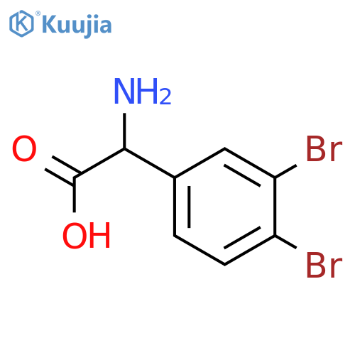 Benzeneacetic acid, α-amino-3,4-dibromo- structure