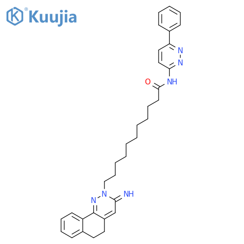 Benzo[h]cinnoline-2(3H)-undecanamide,5,6-dihydro-3-imino-N-(6-phenyl-3-pyridazinyl)- structure