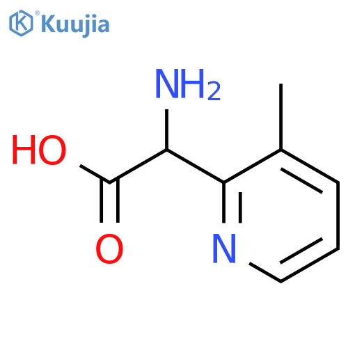 2-amino-2-(3-methylpyridin-2-yl)acetic acid structure