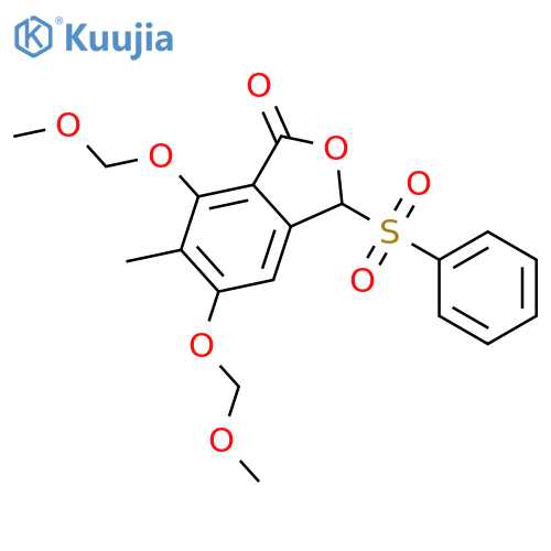 1(3H)-Isobenzofuranone,5,7-bis(methoxymethoxy)-6-methyl-3-(phenylsulfonyl)- structure