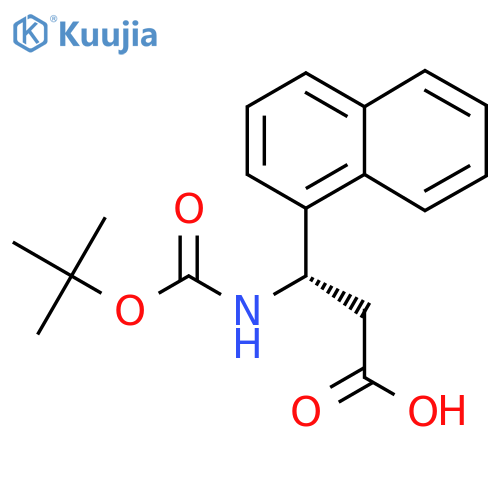 (3S)-3-{(tert-butoxy)carbonylamino}-3-(naphthalen-1-yl)propanoic acid structure
