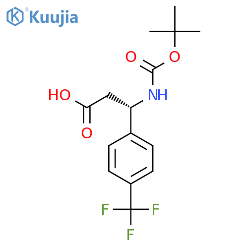 Boc-(S)-3-amino-3-(4-trifluoromethylphenyl)propionic acid structure