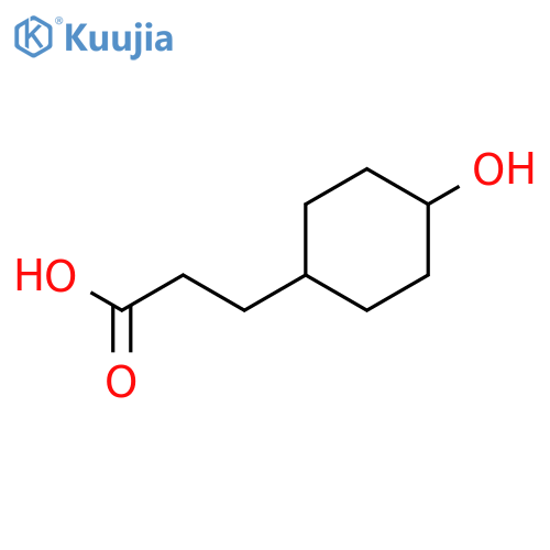 CYCLOHEXANEPROPANOIC ACID, 4-HYDROXY- structure