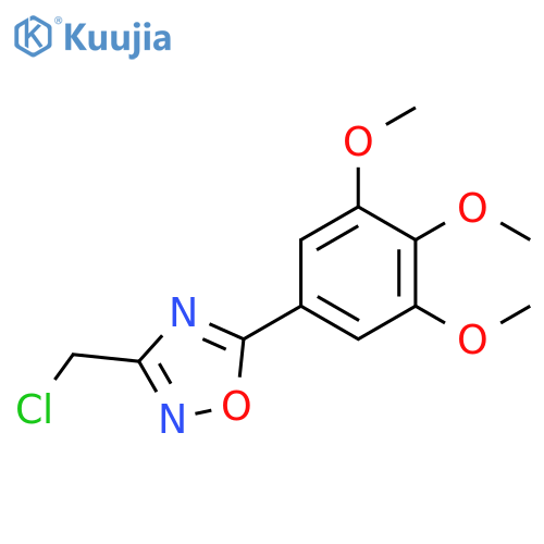 3-(chloromethyl)-5-(3,4,5-trimethoxyphenyl)-1,2,4-oxadiazole structure