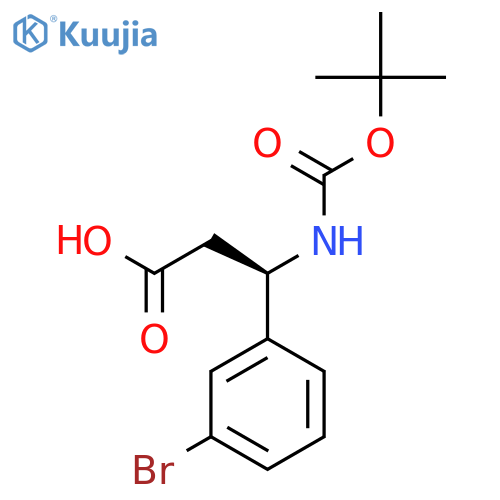 Boc-(R)-3-amino-3-(3-bromophenyl)propionic Acid structure