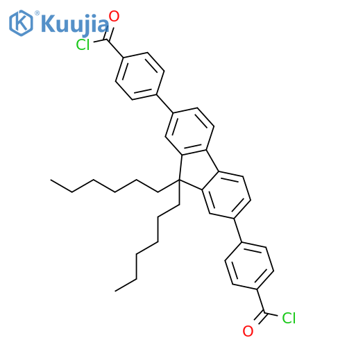 Benzoyl chloride, 4,4'-(9,9-dihexyl-9H-fluorene-2,7-diyl)bis- structure
