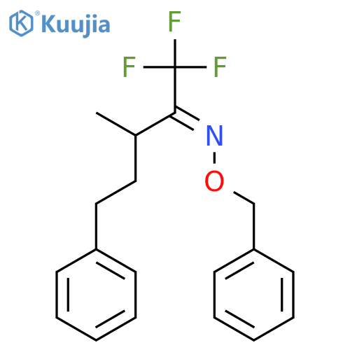 2-Pentanone, 1,1,1-trifluoro-3-methyl-5-phenyl-, O-(phenylmethyl)oxime structure