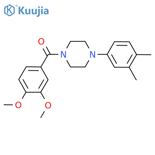 1-(3,4-dimethoxybenzoyl)-4-(3,4-dimethylphenyl)piperazine structure