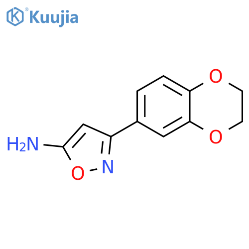 3-(2,3-dihydro-1,4-benzodioxin-6-yl)-1,2-oxazol-5-amine structure