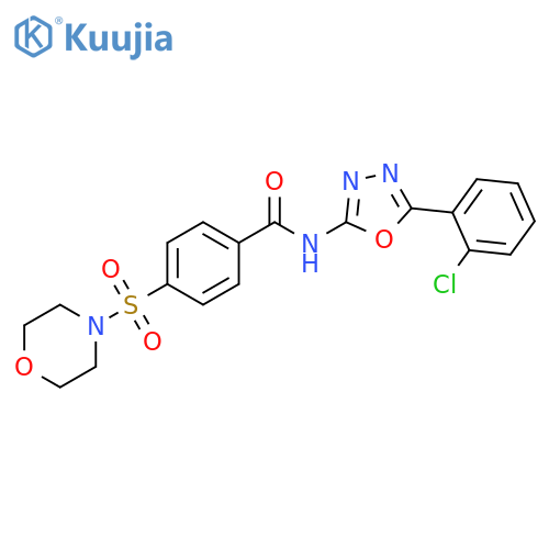 N-5-(2-chlorophenyl)-1,3,4-oxadiazol-2-yl-4-(morpholine-4-sulfonyl)benzamide structure