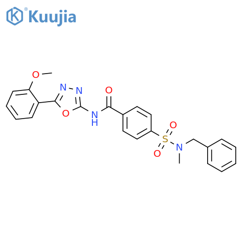 4-benzyl(methyl)sulfamoyl-N-5-(2-methoxyphenyl)-1,3,4-oxadiazol-2-ylbenzamide structure