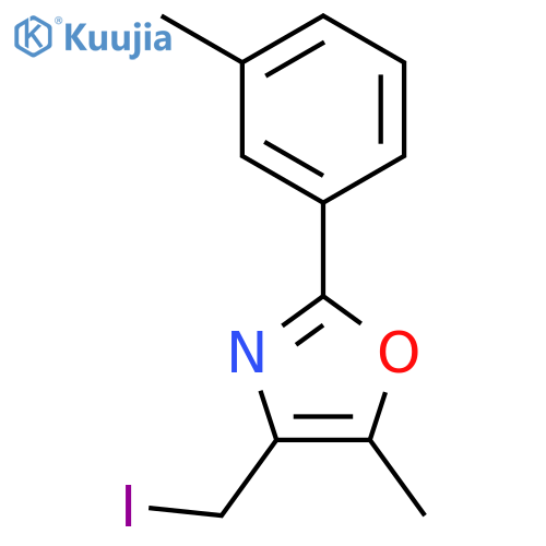 Oxazole, 4-(iodomethyl)-5-methyl-2-(3-methylphenyl)- structure