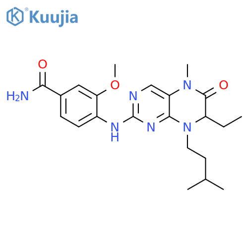 Benzamide,4-[[7-ethyl-5,6,7,8-tetrahydro-5-methyl-8-(3-methylbutyl)-6-oxo-2-pteridinyl]amino]-3-methoxy- structure