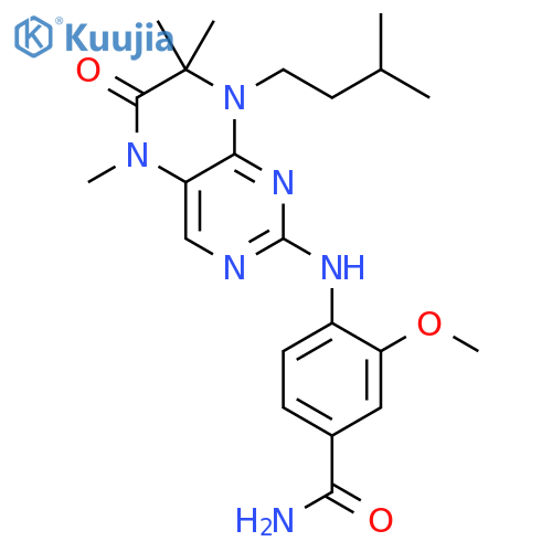 Benzamide,3-methoxy-4-[[5,6,7,8-tetrahydro-5,7,7-trimethyl-8-(3-methylbutyl)-6-oxo-2-pteridinyl]amino]- structure