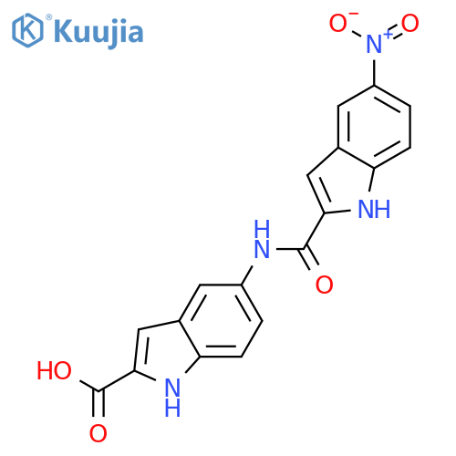 1H-Indole-2-carboxylic acid, 5-[[(5-nitro-1H-indol-2-yl)carbonyl]amino]- structure