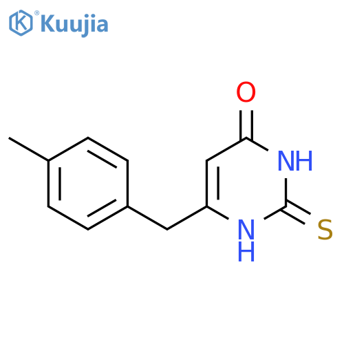 6-(4-methylbenzyl)-2-thioxo-2,3-dihydropyrimidin-4(1H)-one structure