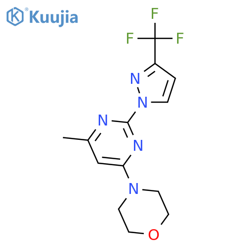 Morpholine,4-[6-methyl-2-[3-(trifluoromethyl)-1H-pyrazol-1-yl]-4-pyrimidinyl]- structure