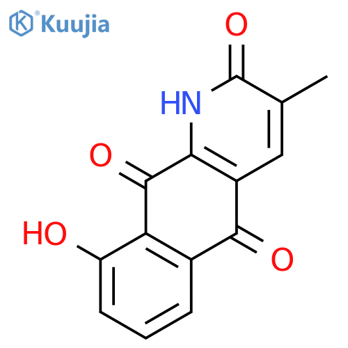Benzo[g]quinoline-2,5,10(1H)-trione,9-hydroxy-3-methyl- structure