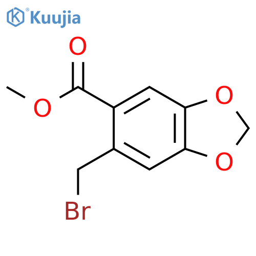 Methyl 6-(bromomethyl)-1,3-benzodioxole-5-carboxylate structure