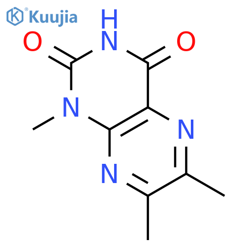 2,4(1H,3H)-PTERIDINEDIONE, 1,6,7-TRIMETHYL- structure