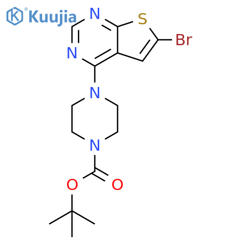 tert-Butyl 4-(6-bromothieno2,3-dpyrimidin-4-yl)piperazine-1-carboxylate structure