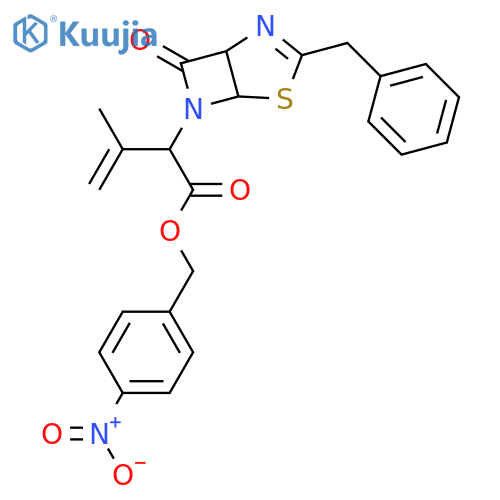 4-nitrobenzyl 2-(3-benzyl-7-oxo-4-thia-2,6-diazabicyclo[3.2.0]hept-2-en-6-yl)-3-methylbut-3-enoate structure