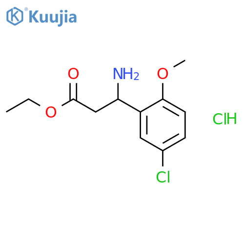 Ethyl 3-Amino-3-(5-Chloro-2-Methoxyphenyl)Propanoate Hydrochloride structure