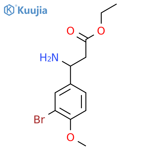 Benzenepropanoic acid, β-amino-3-bromo-4-methoxy-, ethyl ester structure