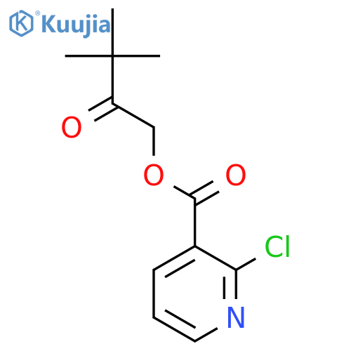 3,3-dimethyl-2-oxobutyl 2-chloropyridine-3-carboxylate structure