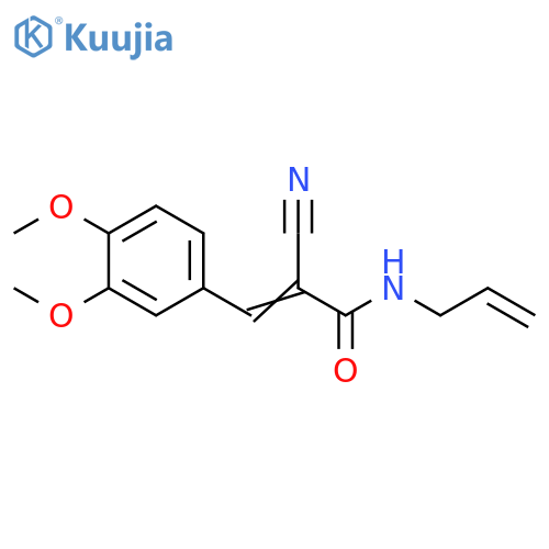 2-cyano-3-(3,4-dimethoxyphenyl)-N-(prop-2-en-1-yl)prop-2-enamide structure
