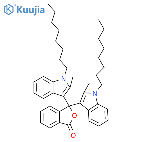 3,3-Bis(2-methyl-1-octyl-1H-indol-3-yl)isobenzofuran-1(3H)-one structure
